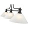 Z-Lite Melange Billiard, 3-Light, 14 In.W x 52 In.L x 21 In.H, Matte Black/White Linen 725-3MB-AWL13 - alternate 2